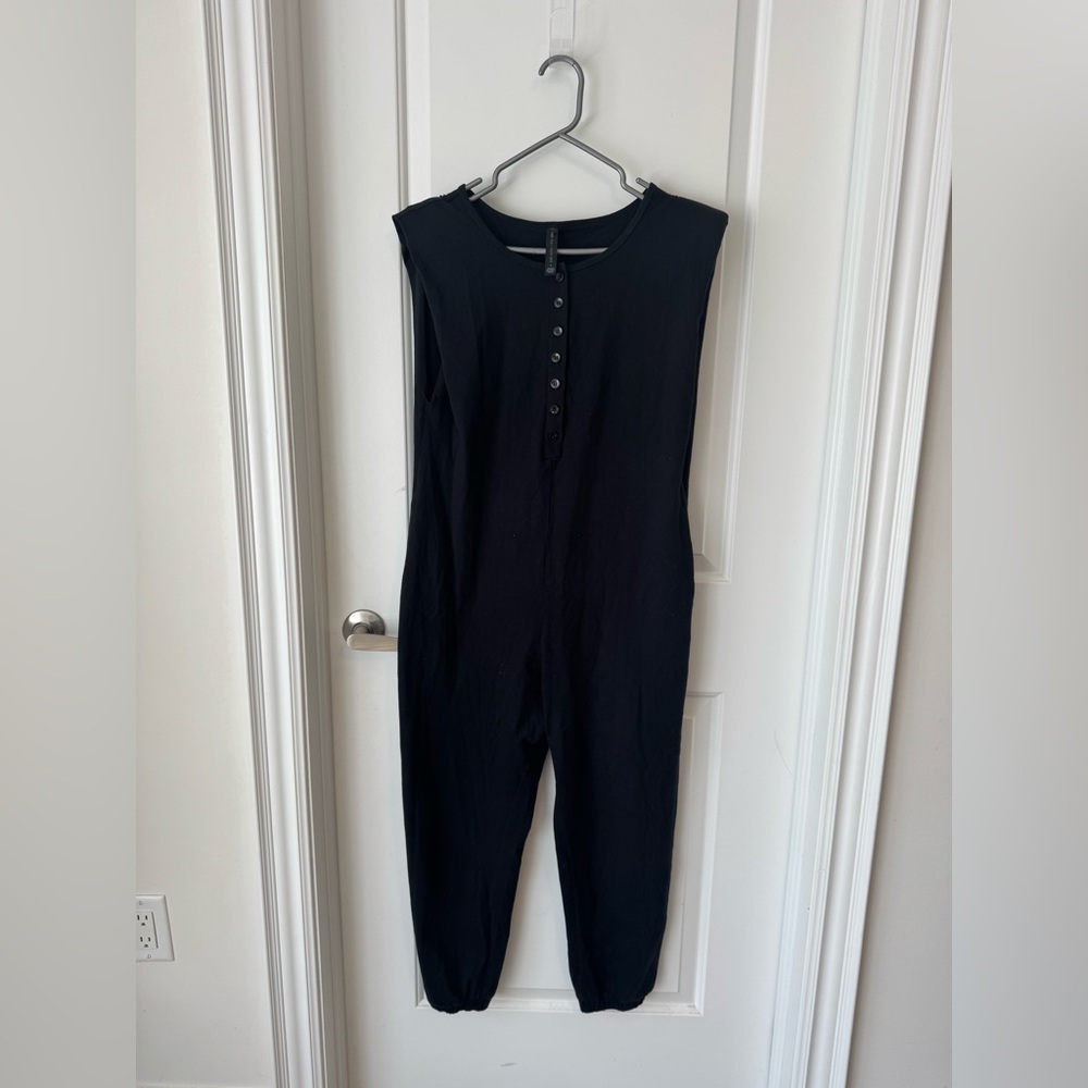 Smash + Tess x Hilary Duff Black Button-Front Jumpsuit